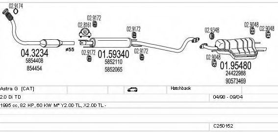 MTS C250152005271 Exhaust System